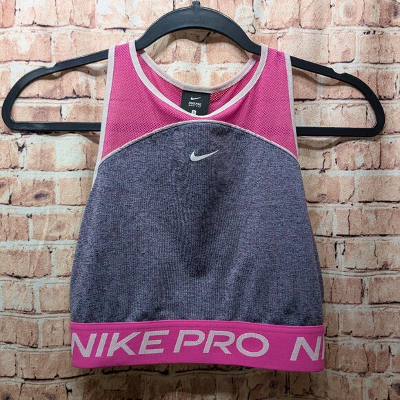 Nike Pro Sports Tank Crop Top Space Dye Size Small - Picture 1 of 11